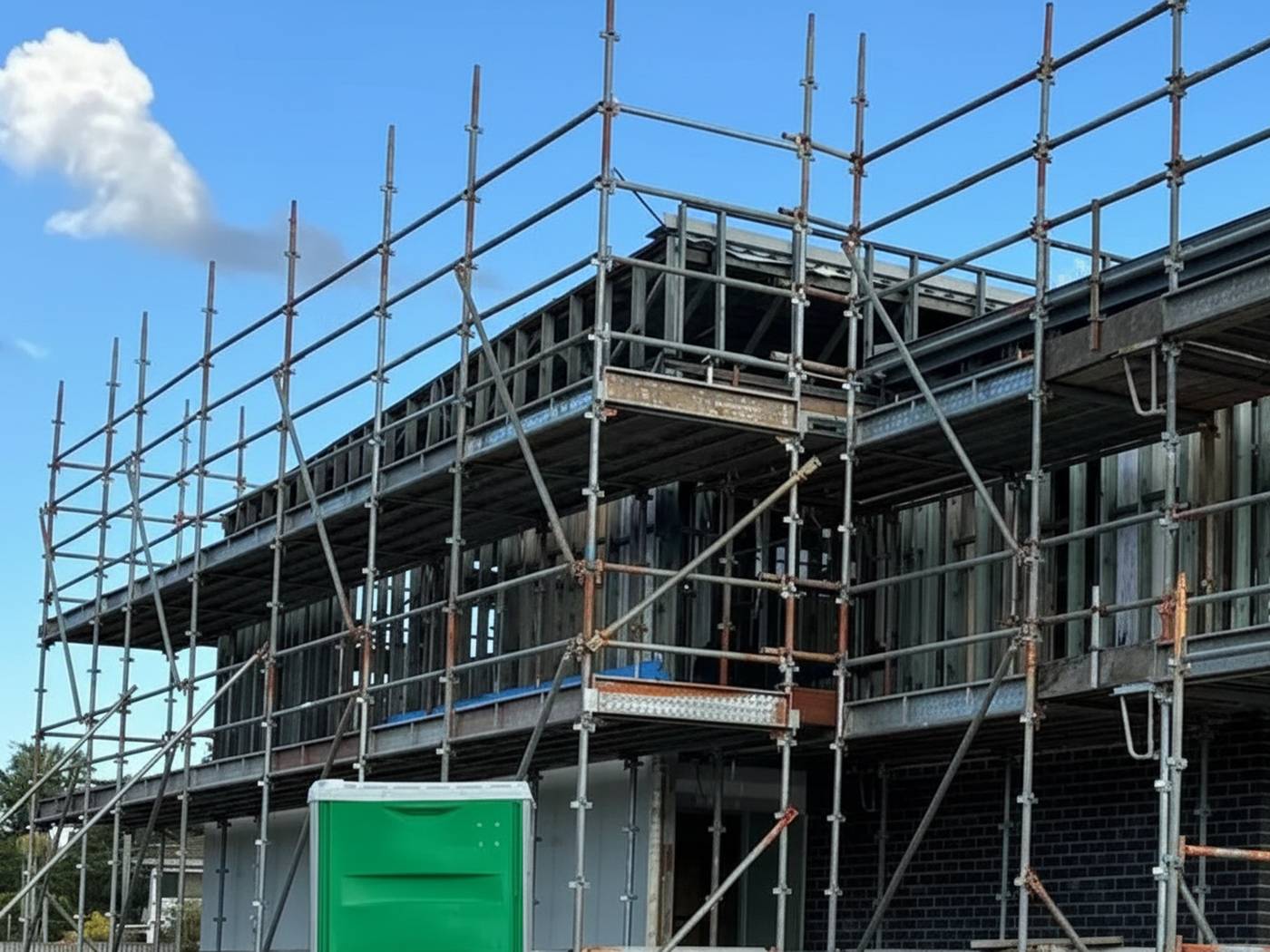 Kwikstage system scaffold erected