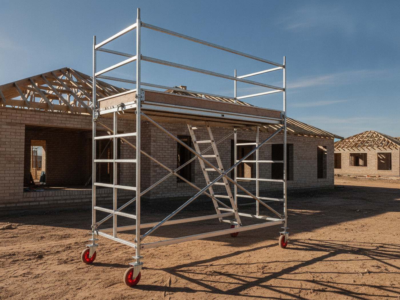 Mobile aluminium scaffold tower